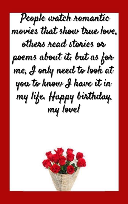 birthday card for wife message